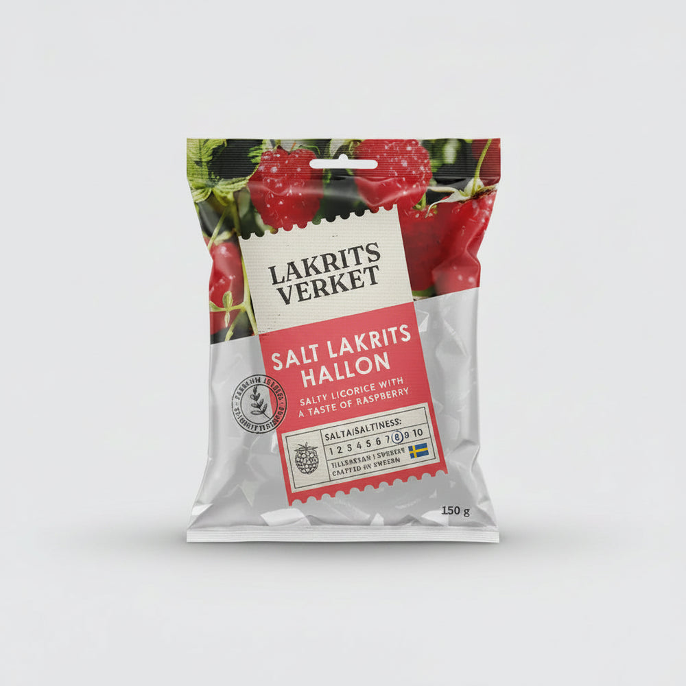 Lakritsverket Salt Lakrits Hallon 150g – Scandinavian Sweets