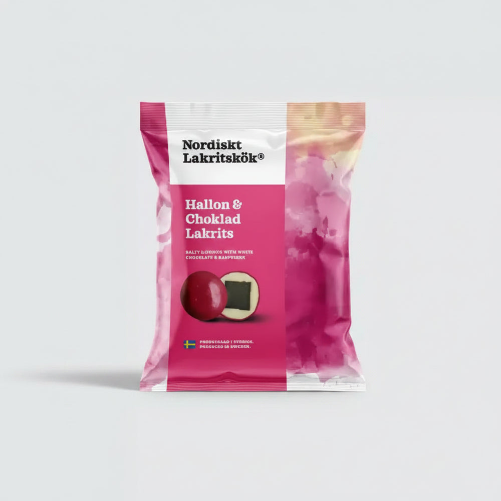 Nordiskt Lakritskök Hallon & Chokladlakrits 100g – Scandinavian Sweets