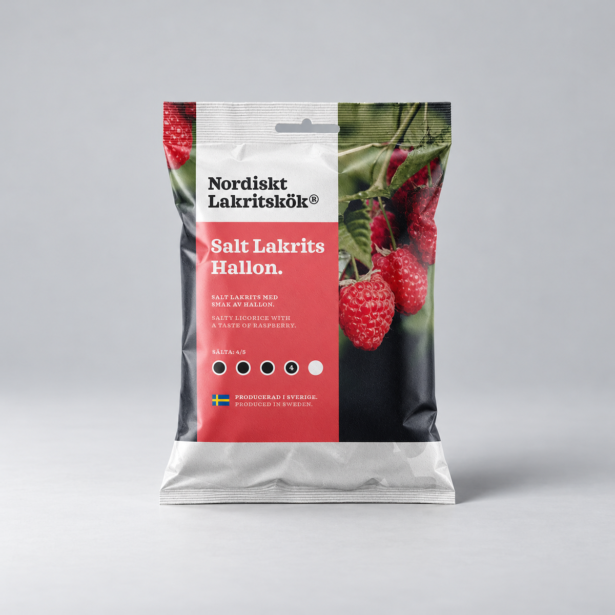 Nordiskt Lakritskök Salt Lakrits Hallon 120g