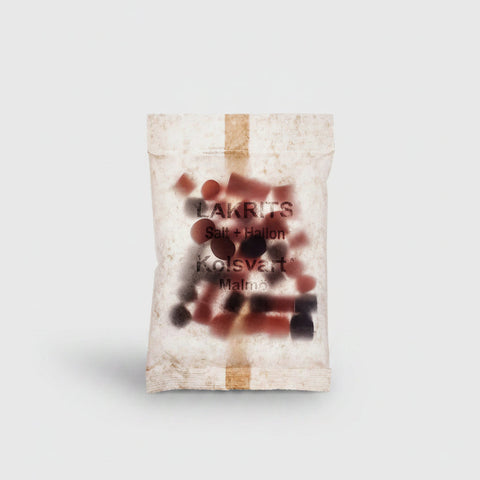 Kolsvart Salt + Hallon 120g